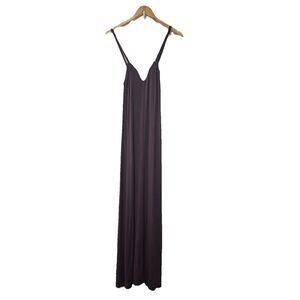 Rachel Pally Ami Maxi Dress Small Onyx Purple Strappy Back Modal Stretch NWT